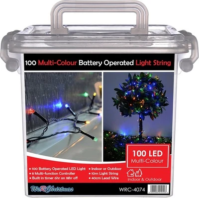 WeRChristmas WRC-4074 Outdoor Battery Operated Multi-Function LED Lights with - Image 1 of 4