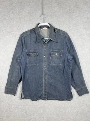 Levis Orange Tab Shirt Shacket Denim Jacket Workwear Epaulettes 70676-7618 M-L - Image 1 of 4