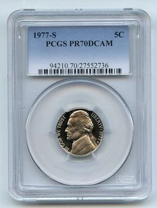 1977 S 5C Jefferson Nickel Proof PCGS PR70DCAM - Picture 1 of 1