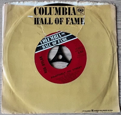 BOB DYLAN POSITIVELY 4TH STREET 7" COLUMBIA HALL OF FAME (1975) EX FOLK USA (RE) - Image 1 of 3