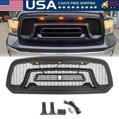 Grill for 2013-2018 Dodge Ram 1500 Front Grille Upper Bumper Mesh W/Letters& LED - Imagem 1 de 4