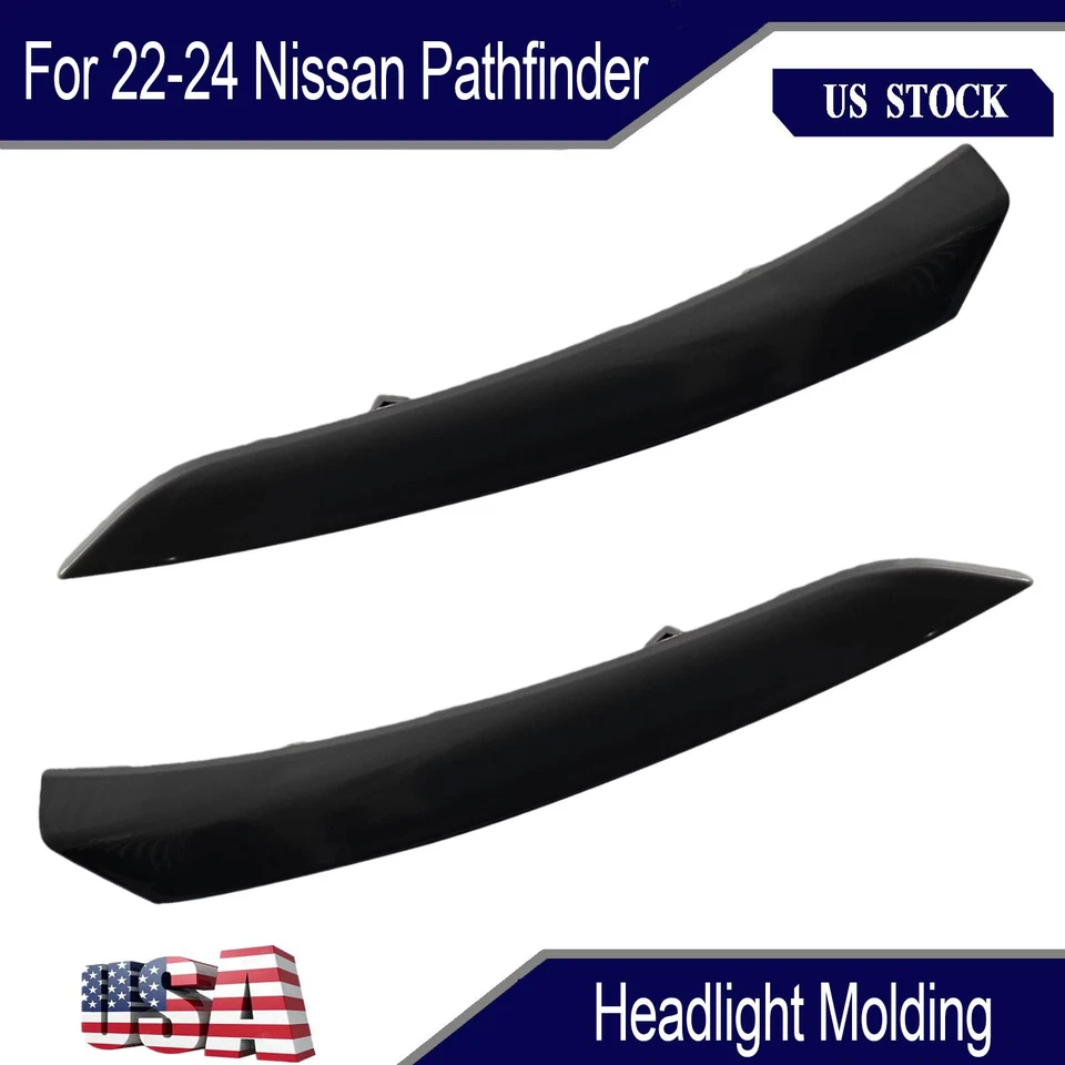 For 2022-2024 Nissan Pathfinder Headlight Molding Driver Side & Passenger Side - Image 1 of 4