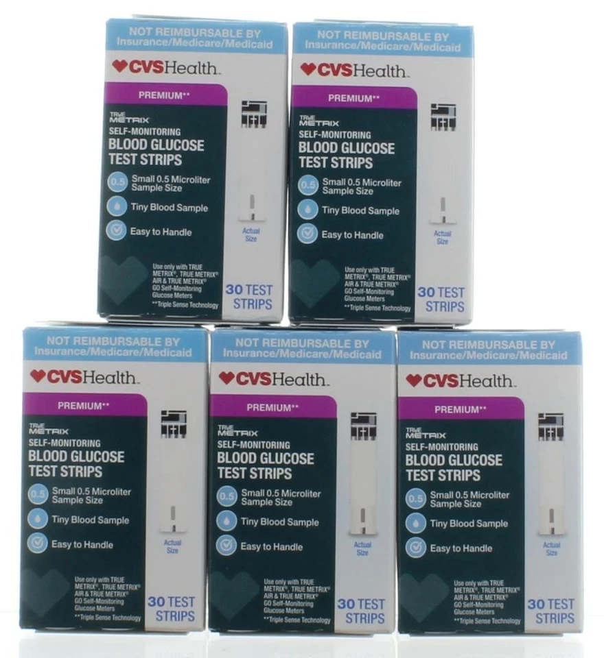 CVS Premium True Metrix Diabetic Test Strips 150ct (5x30) Free Same Day Shipping - Image 1 of 1