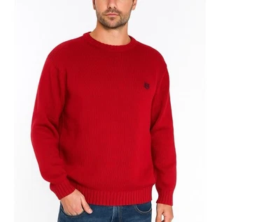 Chaps Mens Vintage Crew Neck Red Cotton Pull Over Sweater Size M - Image 1 of 4