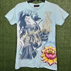 Christian Audigier Y2K Women’s Graphic Shirt Size Large D6 - Picture 1 of 5