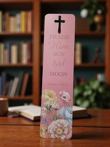 Bible Verse Bookmark with Hollow Cross Christian Bookmark, 30 Floral Styles. - Imagen 1 de 8