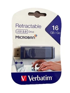 Verbatim 97275 16 GB Classic USB 2.0 Flash Drive - Blue New - Photo 1/2