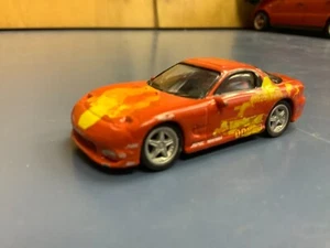 Orange Julius mazda RX7 2nd movie FAST FURIOUS 1/64 racing champion loose - Picture 1 of 6