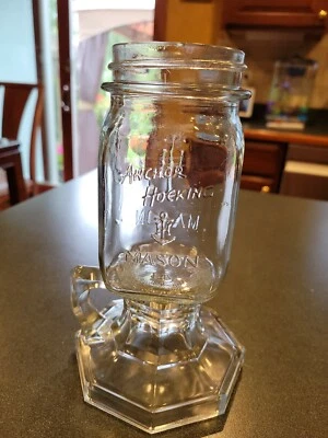 ANCHOR HOCKING Mason Jar 16OZ Drinking Mug WITH STAND - Изображение 1 из 4