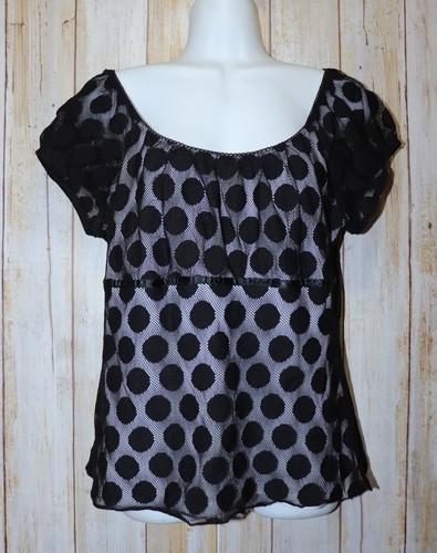 Camicia donna junior nera a pois maglia alyx taglia XL ottima