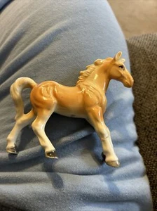Vintage Japan N1123 Yellow Palomino Porcelain Horse Old Break 3.75” Tall - Picture 1 of 10