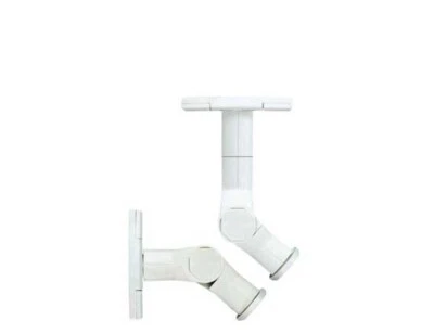 2 x Sanus WMS3 Tilt and Swivel Satellite Speaker Wall Mount in White - Image 1 of 3