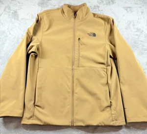 The North Face Men's Large Softshell Windwall Fleece Jacket Full Zipper Tan - Picture 1 of 9