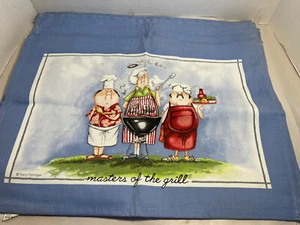 Set of 6 Placemats Kay Dee Designs “master Of The Grill” Tracy Flickinger - Picture 1 of 2