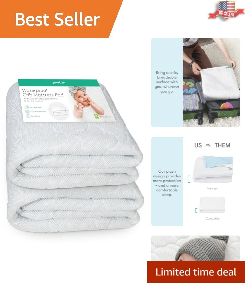 Almohadilla de colchón transpirable impermeable para cuna | Falda de ajuste universal para una comodidad segura Foto 1 de 4