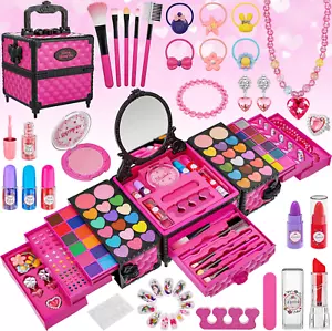 Kit de Maquillaje para Niños 99 Piezas para Niñas, Juguetes de Princesa Juego de Cosméticos Lavables Reales con - Imagen 1 de 12