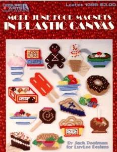 LA MORE JUNK FOOD MAGNETS IN PLASTIC CANVAS 21 DESIGNS - Picture 1 of 1