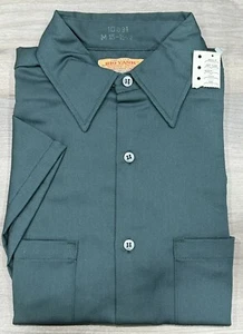 BIG YANK Work Shirt Twill 60s 70s VTG UNION Made USA M Permanent Press Men’s NOS - Picture 1 of 5