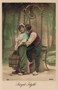 Foto postal real de pareja victoriana Jugendstil B43 - Imagen 1 de 2