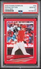2020 Panini Donruss 94 Shohei Ohtani Holo Red PSA 10 Gem (6155) (JJ)
