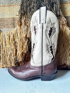Botas de cuero marrón y crema hembra Laredo estilo 6038 EE. UU. talla 9M - Imagen 1 de 8