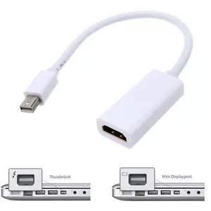 ADAPTADOR HDMI (HEMBRA) A THUNDERBOLT (MACHO) PARA APPLE MACBOOK IMAC - BLANCO - Imagen 1 de 1