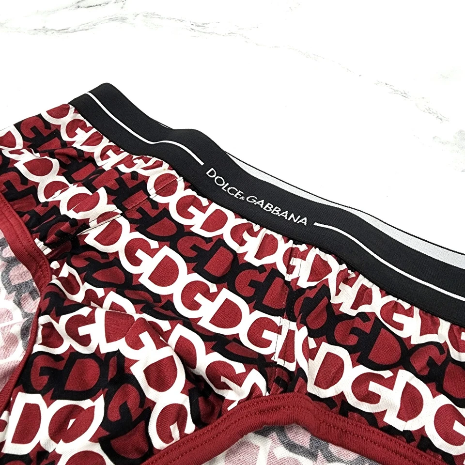Cuecas Dolce & Gabbana multicoloridas com estampa de logotipo DG vermelhas EUA S IT 3 - Imagem 1 de 4