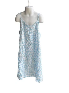 Art Class Floral Blue Dress Sleeveless Knee-High Girls Sz L 10/12 - Picture 1 of 3