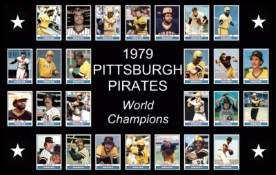 1979 PITTSBURGH PIRATES Baseball Card POSTER Man Cave Decor Art Fan Xmas Gift 79 - Image 1 of 2