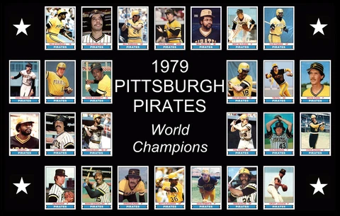 1979 PITTSBURGH PIRATES Baseball Card POSTER Man Cave Decor Art Fan Xmas Gift 79 Cover