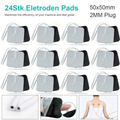 MARKENLOS 24tlg TENS Elektroden Pads Selbstklebend für Massage EMS Reizstrom Gerät 5*5CM