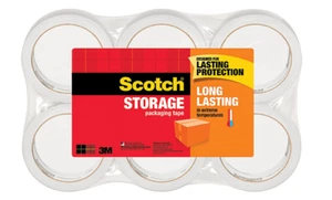 Scotch 3M Storage Packing Tape 6 Rolls Heavy Duty Shipping Packaging Moving Box - Picture 1 of 8