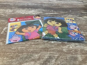 Vintage 2007 Dora The Explorer - 8 Party Gift Bags & 16 Napkins By DesignWare - Picture 1 of 11