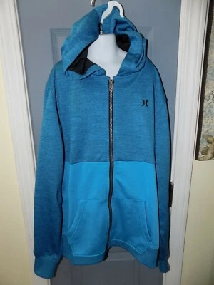 Chaqueta Hurley azul jaspeado cremallera frontal con capucha talla XL para niño nueva sin etiquetas  Foto 1 de 3