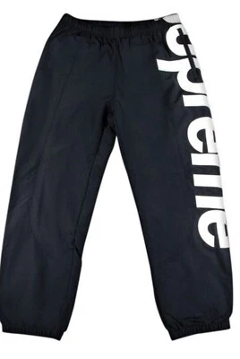 Supreme с надписью трек брюки - средний - черный "совершенно новый" - Изображение 1 из 3