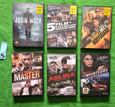 DVD Lot #44 Has 6 Brand New Unopened DVD's~ Action Packed ~ 10 Movies Total - Image 1 of 4