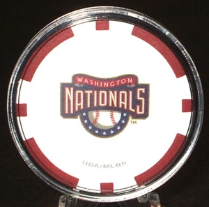 (1) Washington Nationals Poker Chip Golf Ball Marker - Red  - Picture 1 of 1