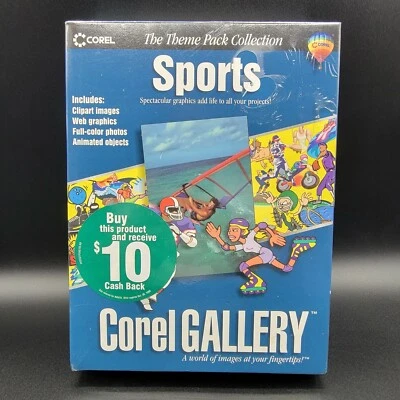 Corel Gallery Sports Theme Clip Art Windows 95/98 8,000 Images 500 Photos New - Image 1 of 4