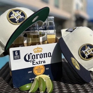 NEW ERA HOUSTON ASTROS BIGG CITY EXCLUSIVE "CORONA" 59FIFTY FITTED HAT 7⅝ - Picture 1 of 8