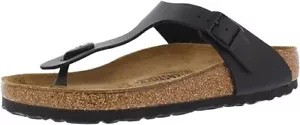 Birkenstock Gizeh Regular Fit Birko Flor Black 0043691 US W 5 EU 36 - Picture 1 of 6