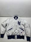 Vintage New York Yankees MLB Felco Button Up Coat Jacket Pinstripe