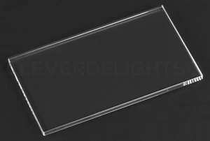 10 Pack - 2" x 3.5" Rectangle Glass Tiles - 2 Flat Sides - Clear Glass Craft DIY - Picture 1 of 6