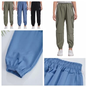 Kids Boys Pants Sports Sweatpants Running Trousers Camping Leg Traveling Daily - Picture 1 of 45
