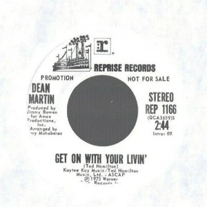 DEAN MARTIN  Get on with your Livin 45 RECORD NEAR MINT DJ PROMO mono/stereo - Picture 1 of 1