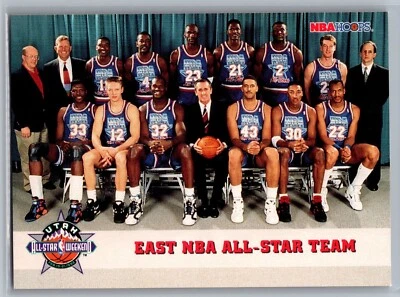 Michael Jordan 1993 NBA Hoops #281 East All-Star Team casi nuevo-como nuevo *tarjetas de texto* Foto 1 de 2