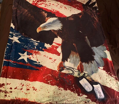 Lavish Home Throw Blanket – Oversized Woven Plush Eagle Design EUC - Image 1 of 4