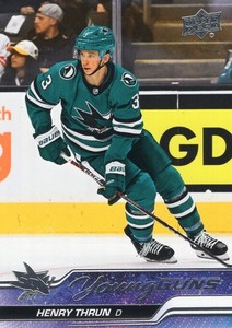Henry Thrun 2024 Upper Deck YOUNG GUN #236 San Jose Sharks