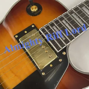 Guitarra Eléctrica Sunburst Herrajes Dorados 6 Cuerdas Cuerpo Sólido Envío Gratis - Imagen 1 de 3