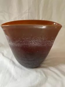 Vase Murano ancien milieu de siècle verre d'art scavo années 50 avec pontil - Photo 1 sur 9