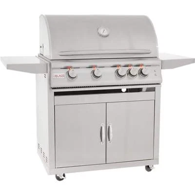 Blaze Freestanding Gas Grill with Lights, 32" - Cast Stainless Steel Burners - Image 1 of 4